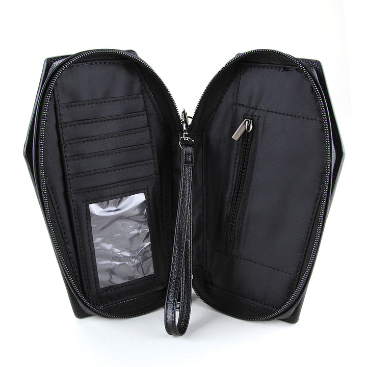 Sugar Skull Coffin Wallet In Vinyl, interior view
