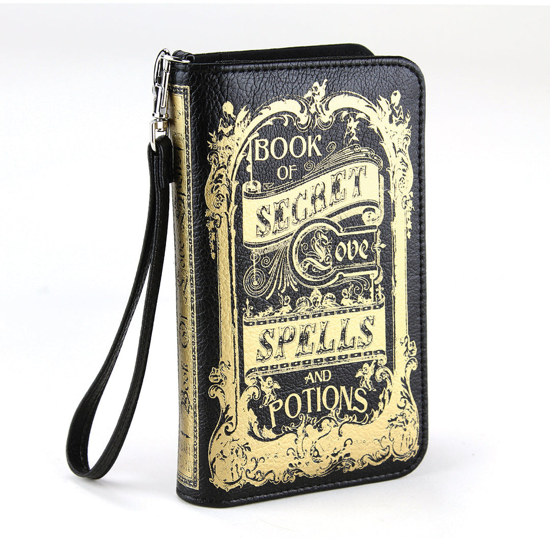 Book of Secrets Wallet in Vinyl., side view