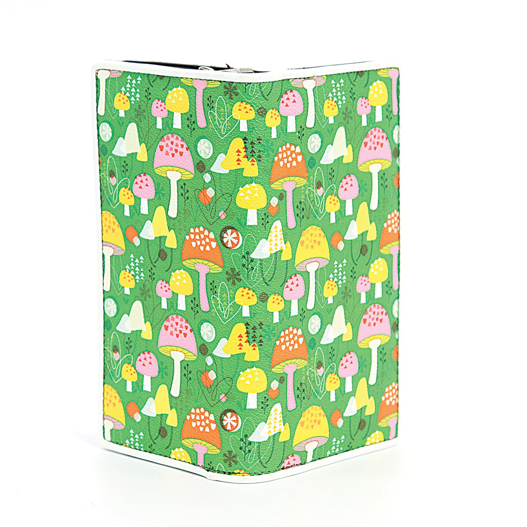 Mushroom Wallet, front  and back view