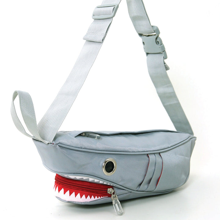 grey shark fanny pack