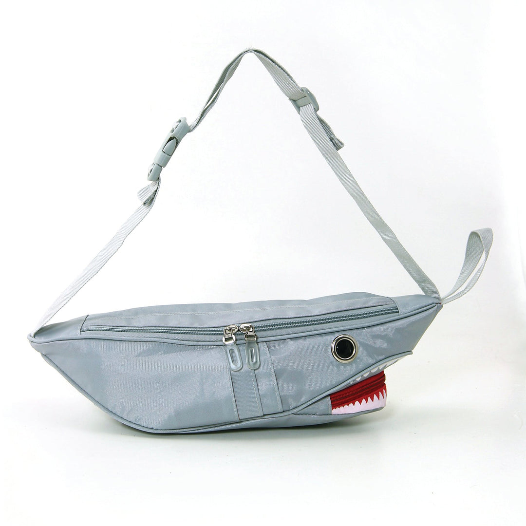 grey shark fanny pack