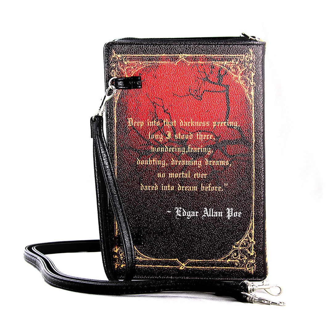 The Raven Vintage Book Clutch Bag in Vinyl, back view