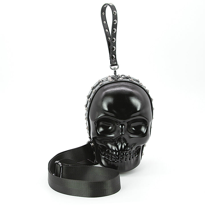 SKULL HEAD XBODY BAG IN VINYL, front view