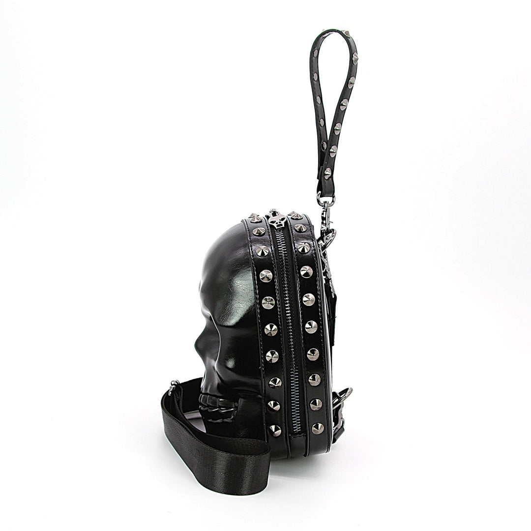 SKULL HEAD XBODY BAG IN VINYL, side view