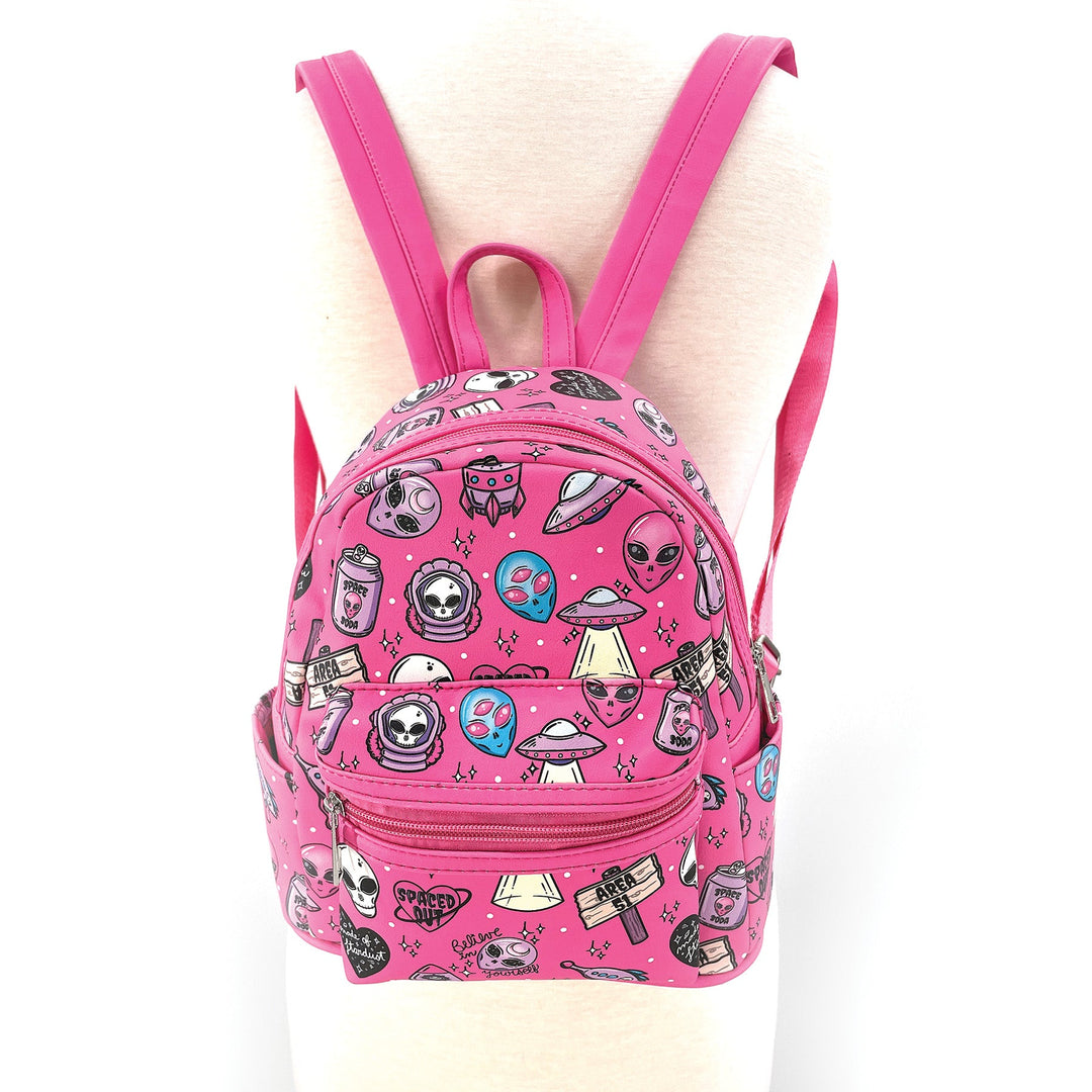 Alien Collage Mini Backpack in Vinyl - CuriousCottageGoods.com