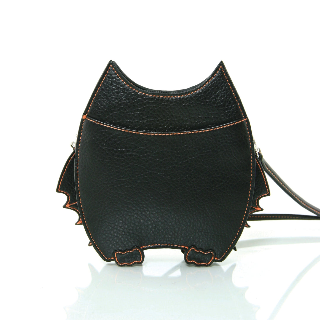 Bat Crossbody Bag in Vinyl, back view