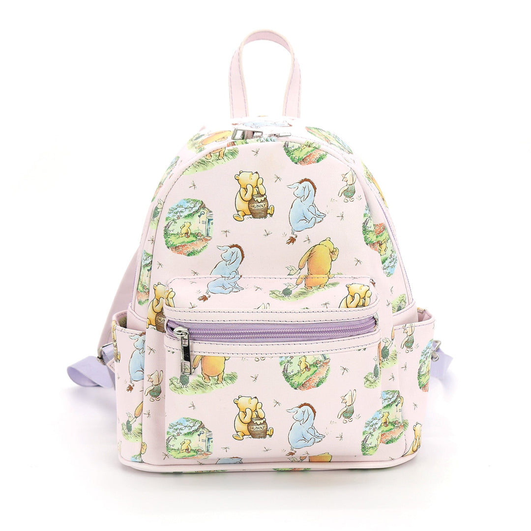 Winnie the Pooh All Over Pattern Mini Backpack in Vinyl - CuriousCottageGoods.com