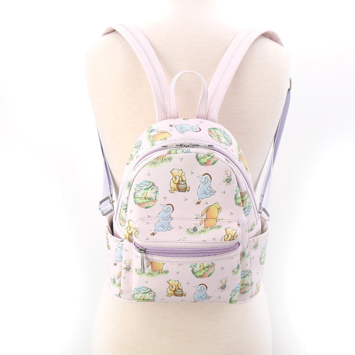 Winnie the Pooh All Over Pattern Mini Backpack in Vinyl - CuriousCottageGoods.com