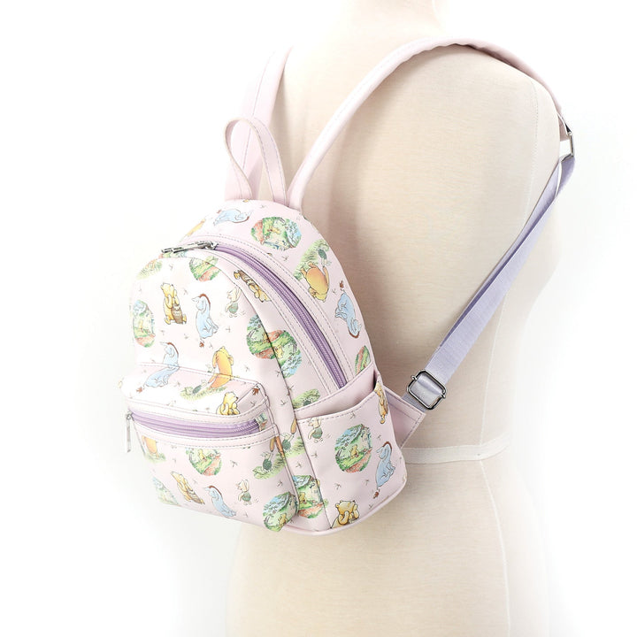 Winnie the Pooh All Over Pattern Mini Backpack in Vinyl - CuriousCottageGoods.com