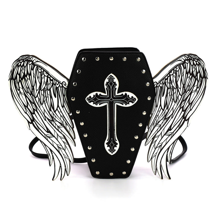 Glow in the Dark Coffin Bag w/ Angel Wings - CuriousCottageGoods.com