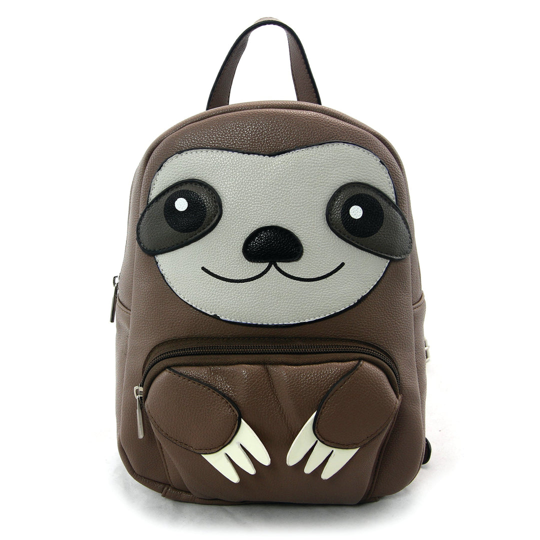 sloth mini backpack frontal view