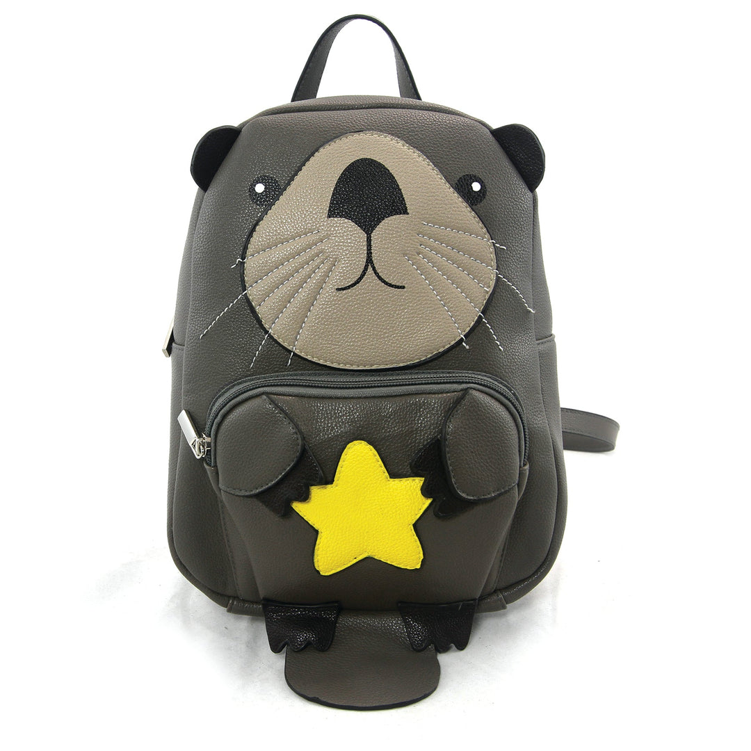 Mini Otter Backpack in Vinyl Material front view