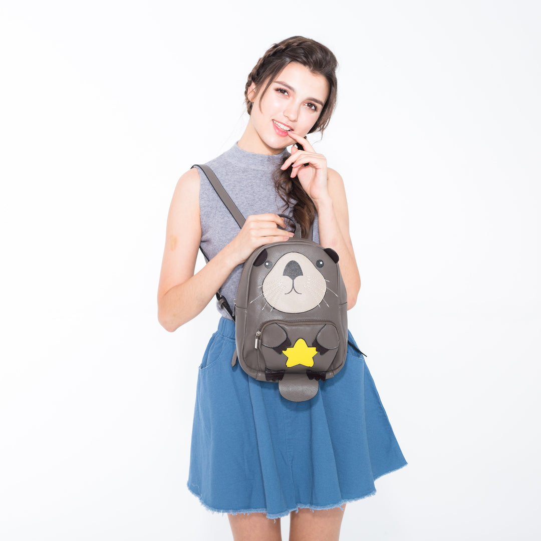 Mini Otter Backpack in Vinyl Material, model