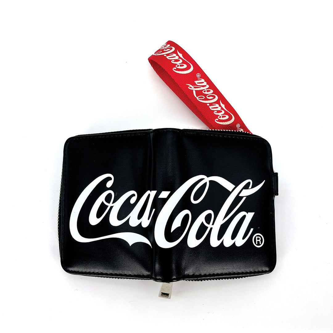 COCA-COLA LOGO WALLET W/ STRAP IN VINYL