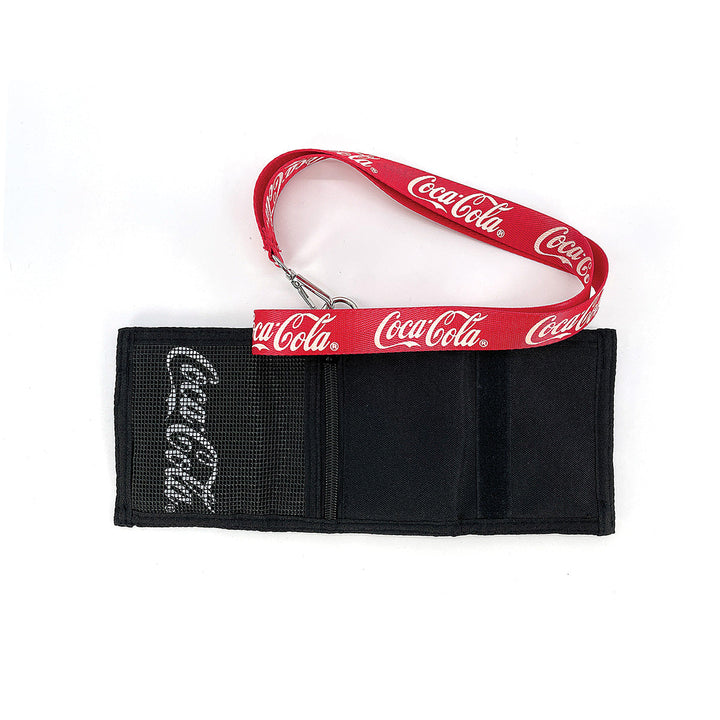 COCA-COLA MESH WALLET W/ STRAP IN NYLON