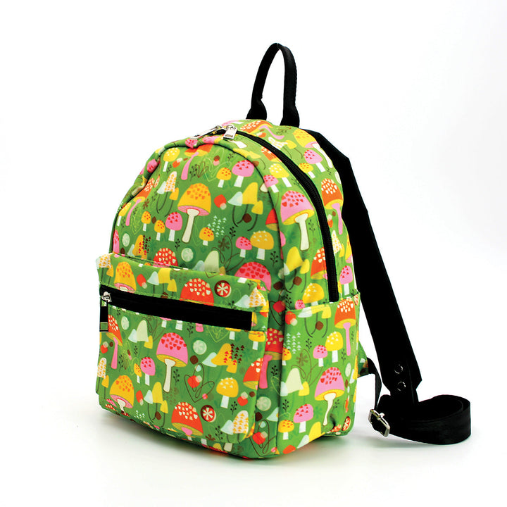 Mushroom Motif Mini Backpack in Polyester - CuriousCottageGoods.com