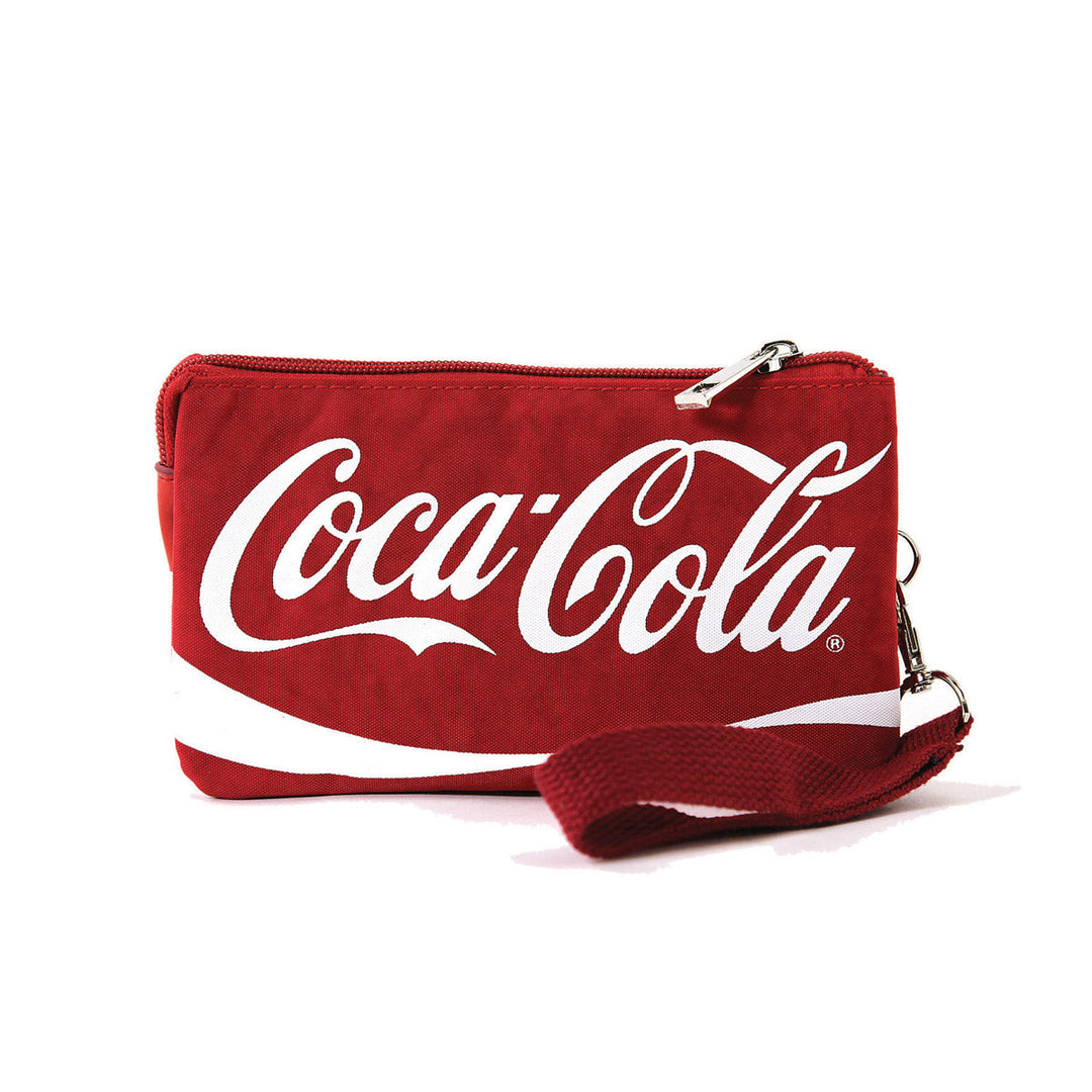 Coca-Cola Script Zippered Nylon Wristlet - CuriousCottageGoods.com