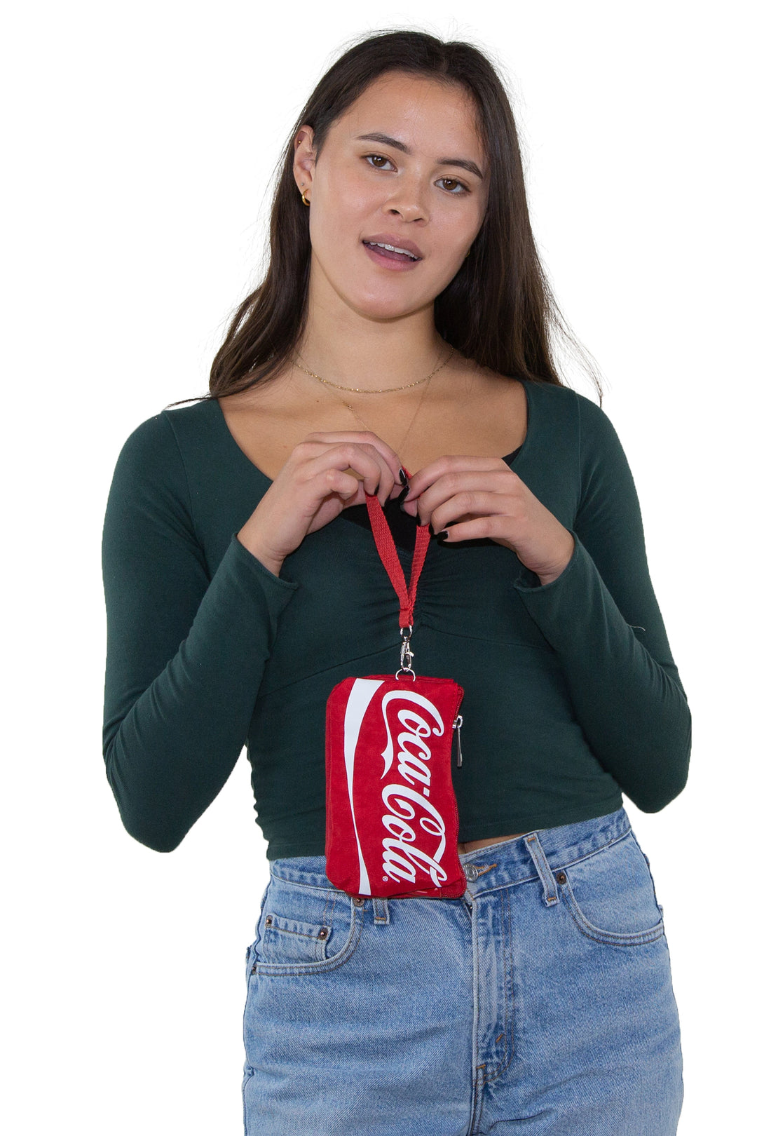 Coca-Cola Script Zippered Nylon Wristlet - CuriousCottageGoods.com