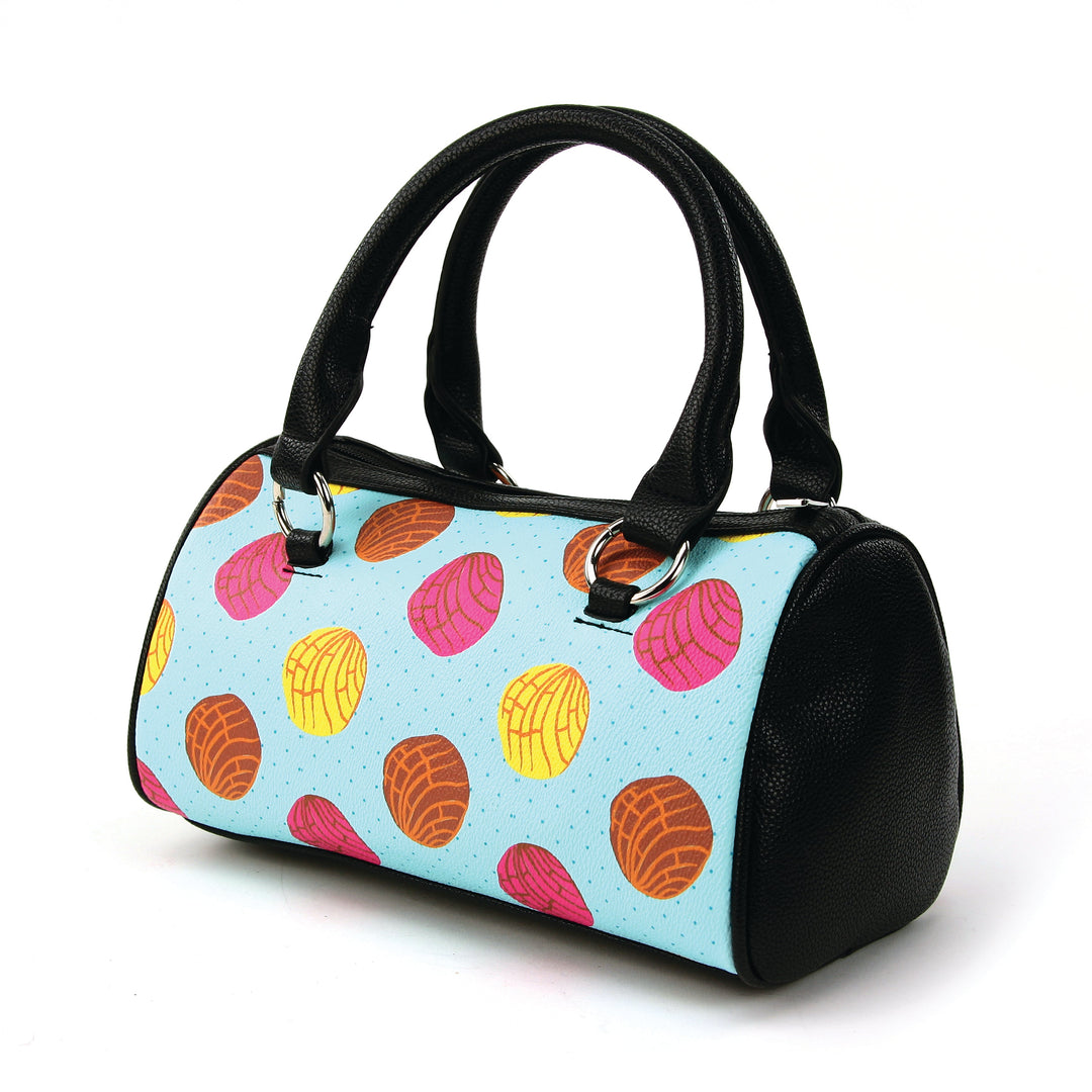 Sleepyville Critters - Concha Satchel Bag in Vinyl Material side view