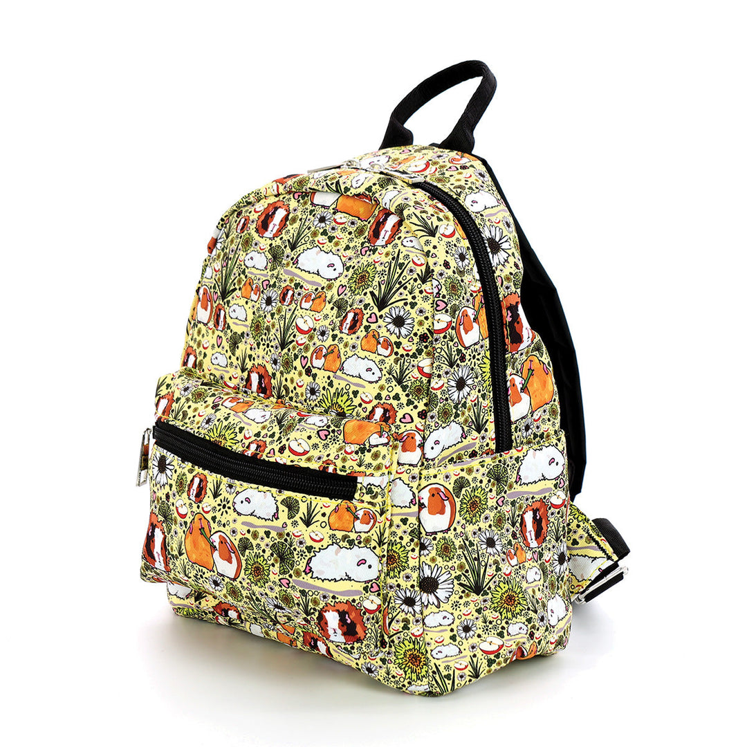 Guinea Pig with Flowers Mini Backpack in Polyester