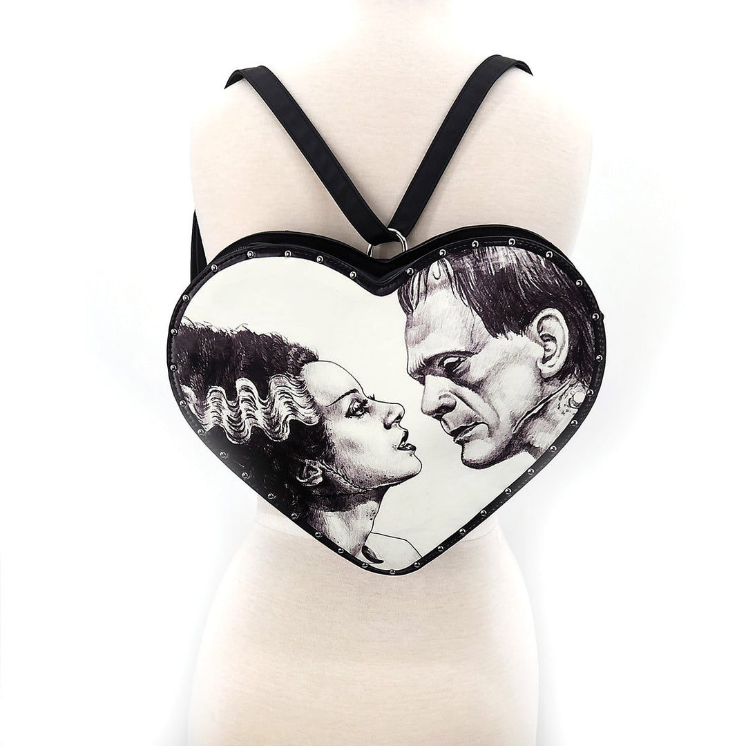 Glow in the Dark Heart Shape Frank w/ Bride Backpack - CuriousCottageGoods.com