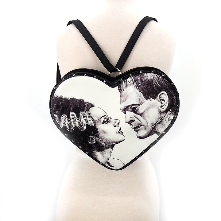 Glow in the Dark Heart Shape Frank w/ Bride Backpack - CuriousCottageGoods.com