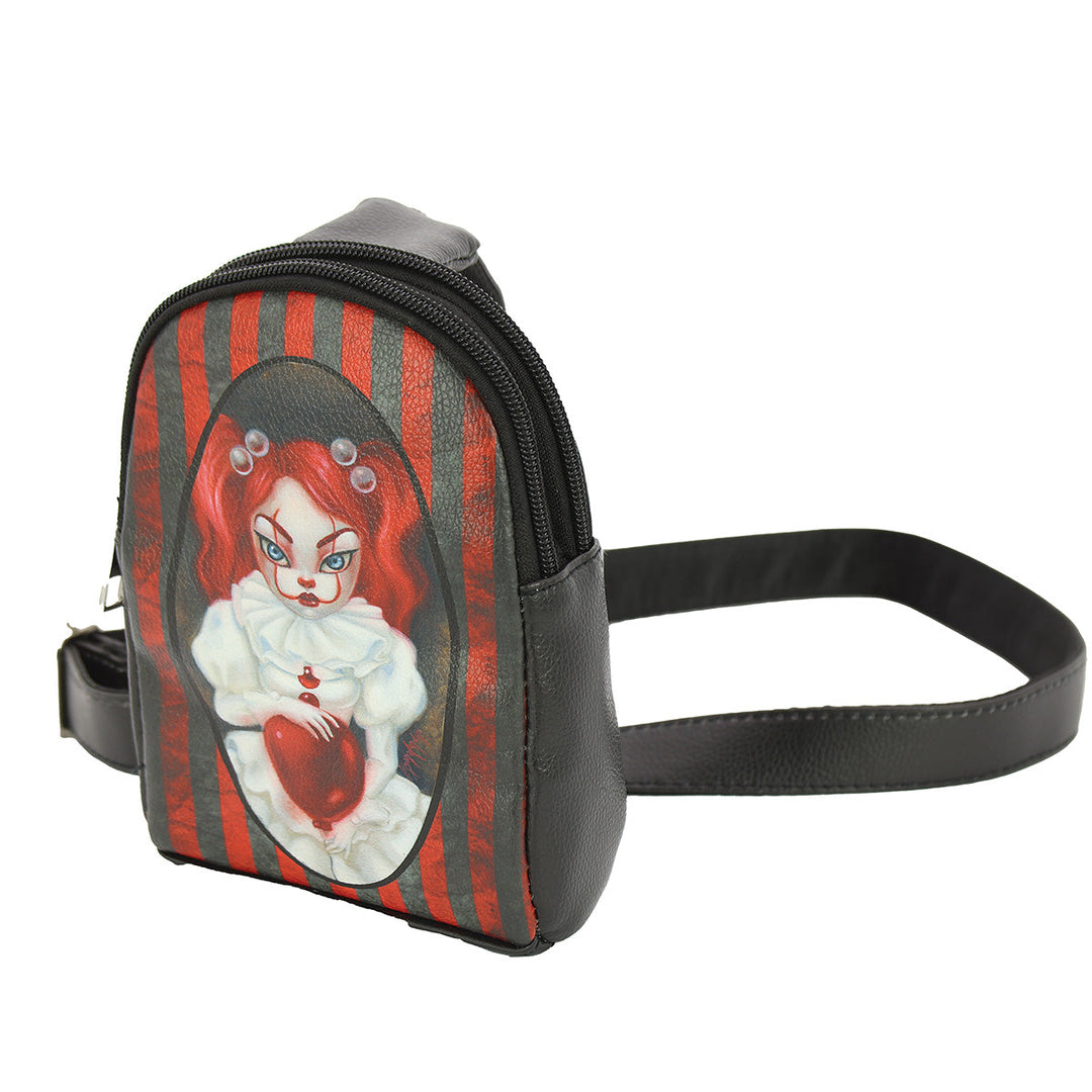 Smiley Clown Girl Body Fanny Bag in Vinyl - CuriousCottageGoods.com