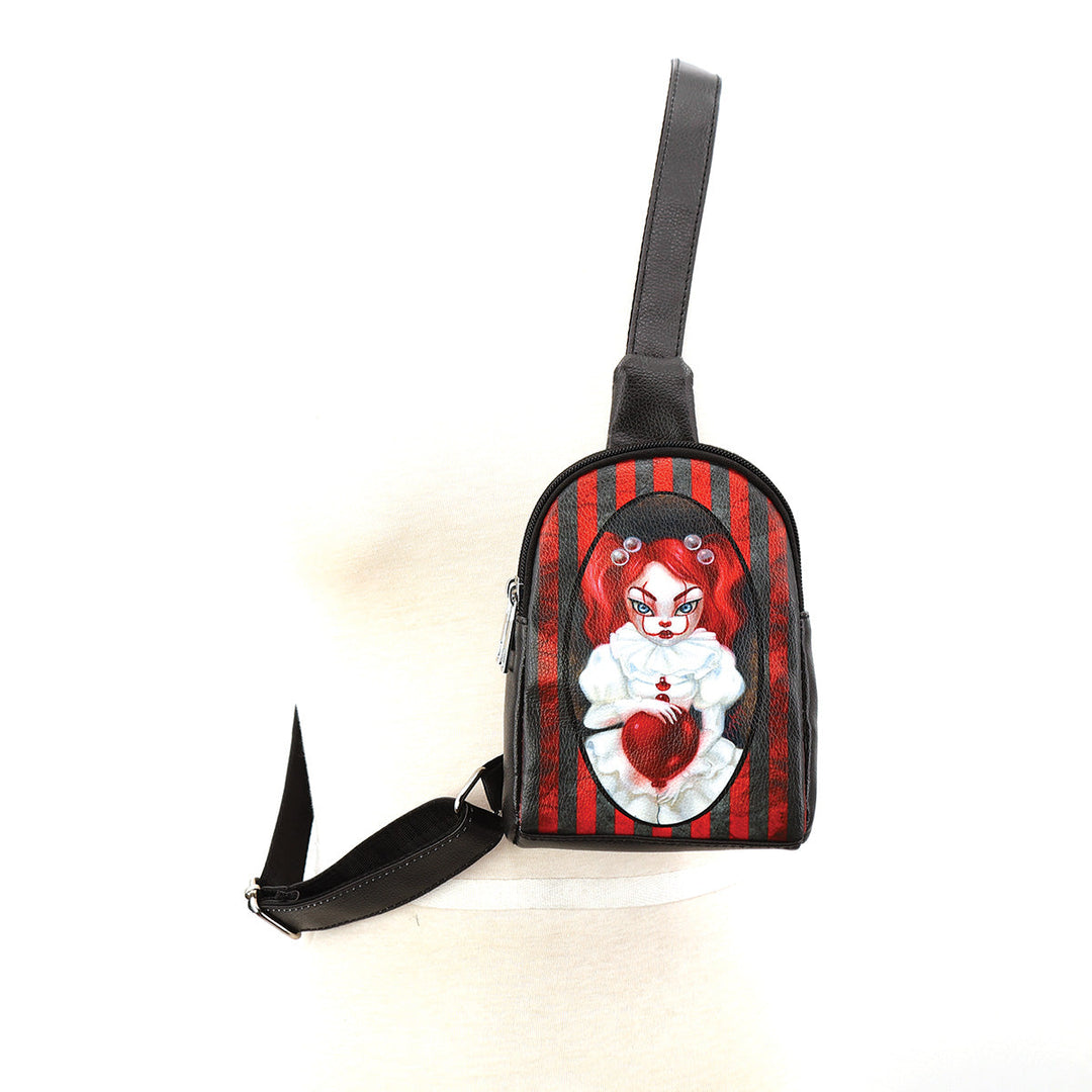 Smiley Clown Girl Body Fanny Bag in Vinyl - CuriousCottageGoods.com