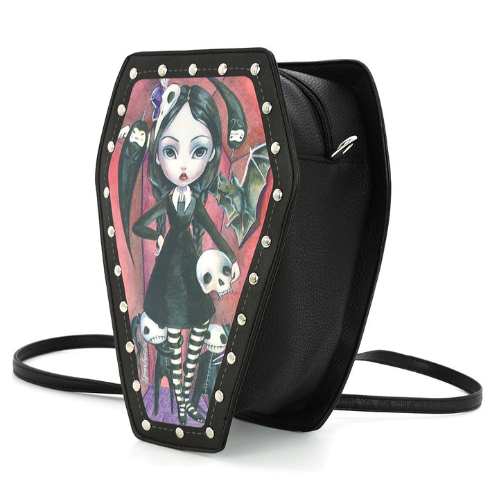 Coffin Girl Mini Backpack in Vinyl - CuriousCottageGoods.com