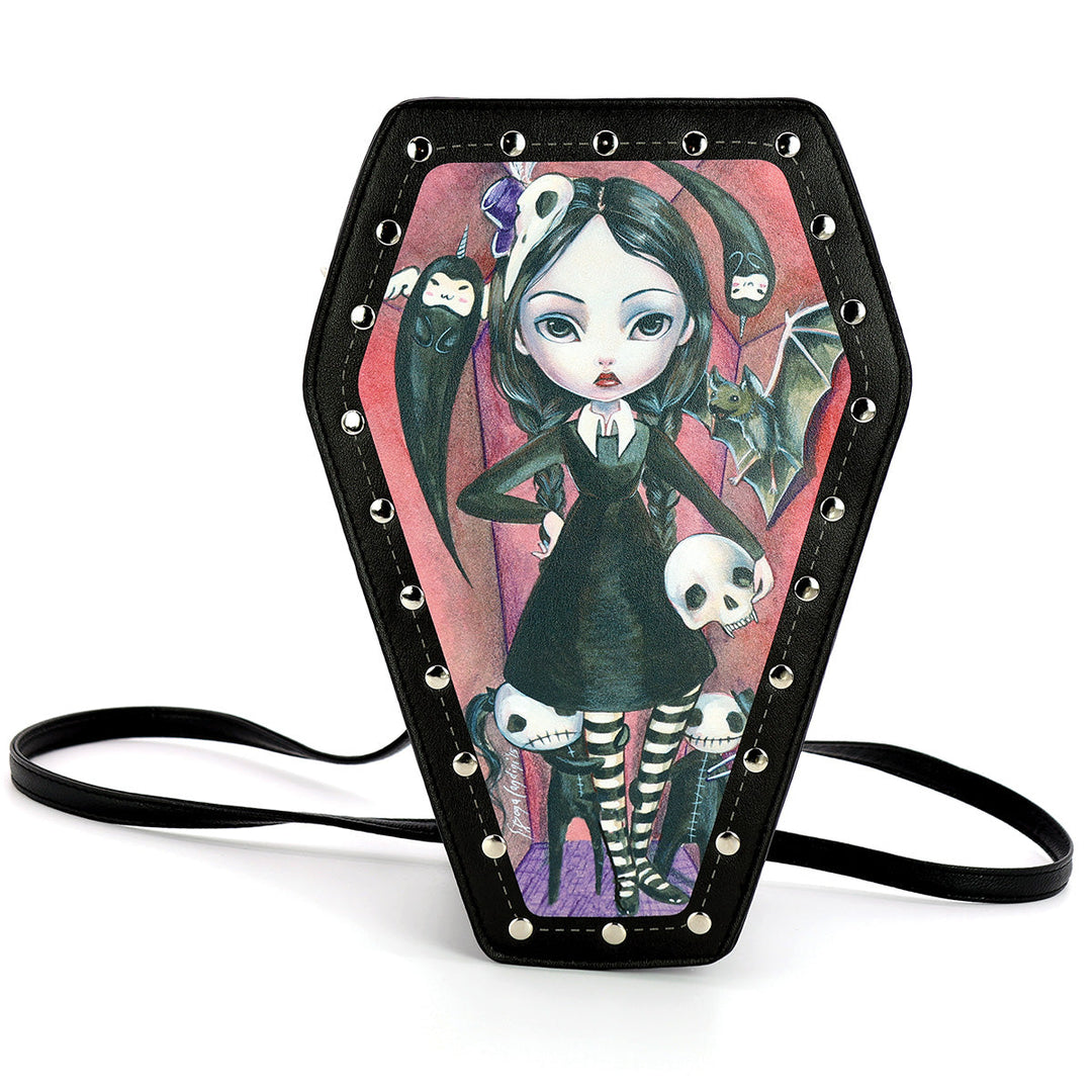 Coffin Girl Mini Backpack in Vinyl - CuriousCottageGoods.com