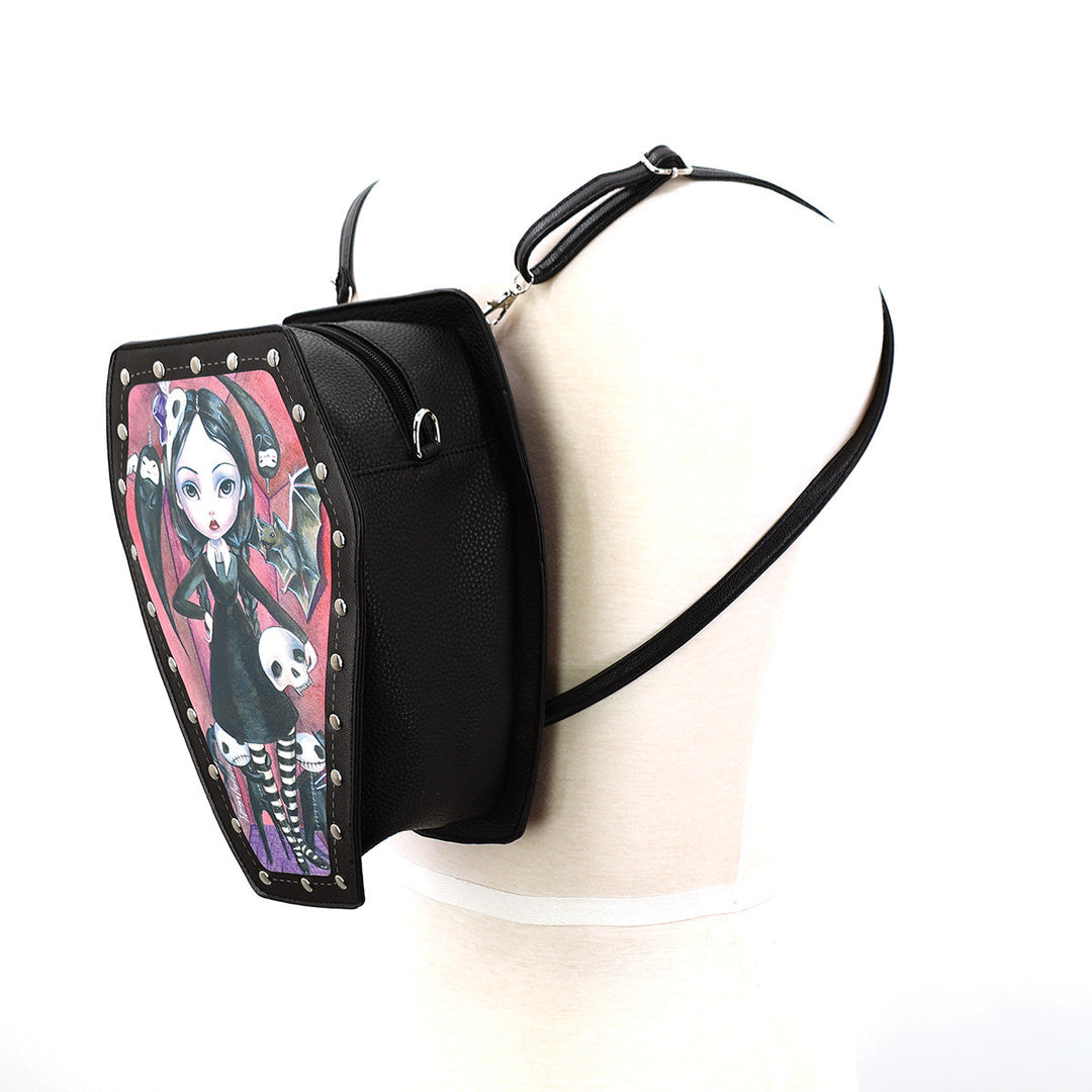 Coffin Girl Mini Backpack in Vinyl - CuriousCottageGoods.com