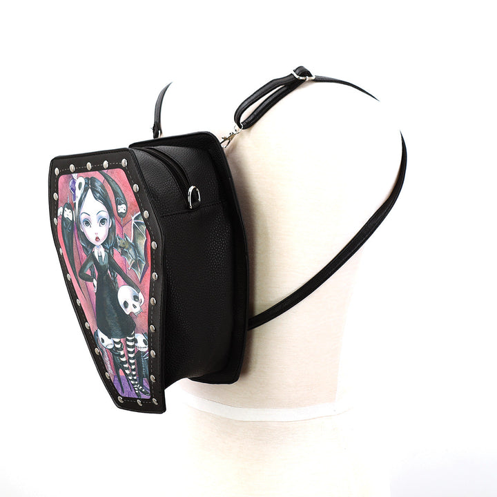 Coffin Girl Mini Backpack in Vinyl - CuriousCottageGoods.com