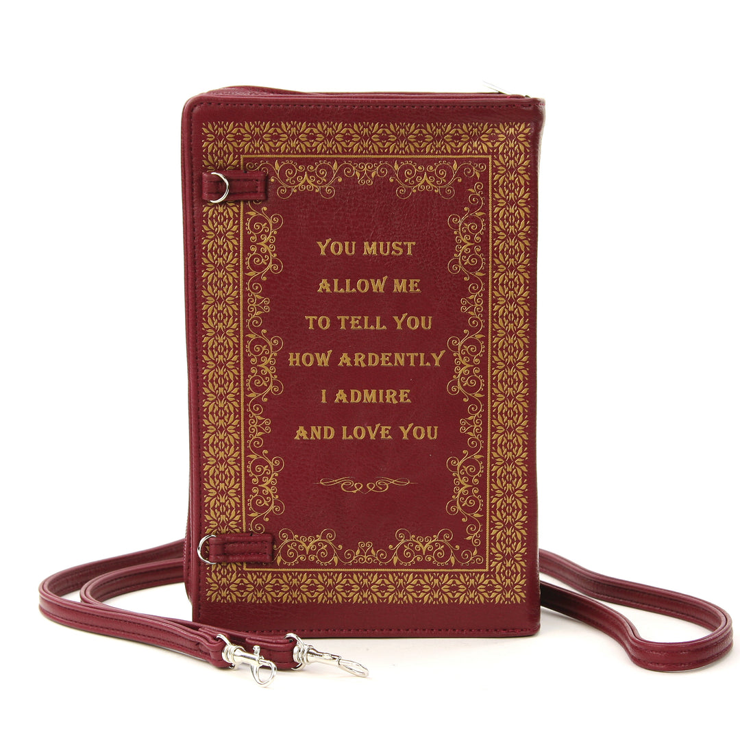 Pride and Prejudice Book Clutch Bag in Vinyl Material back view
