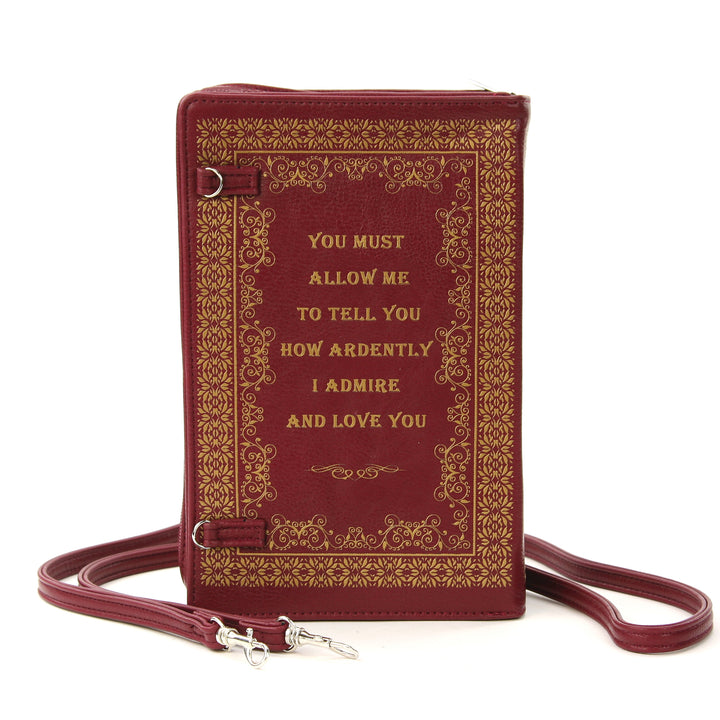 Pride and Prejudice Book Clutch Bag in Vinyl Material back view